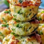 Crispy Parmesan Zucchini Potato Muffins