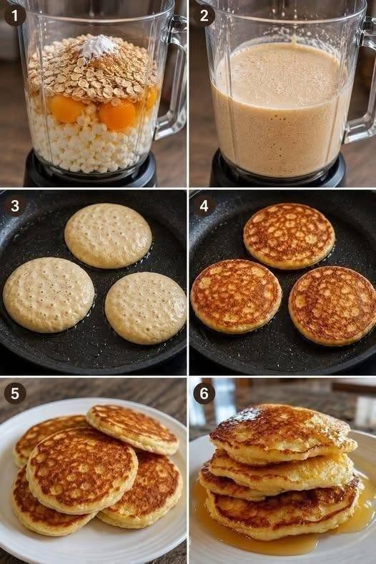 Oatmeal Cottage Cheese Pancakes