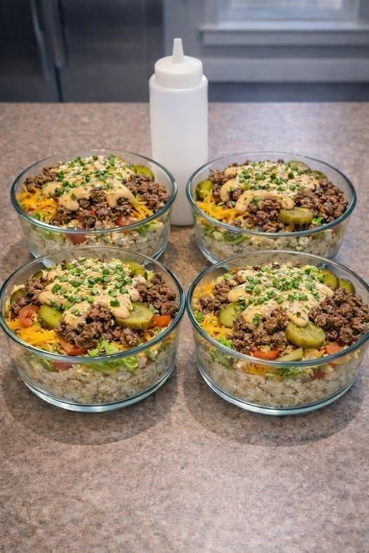 Big Mac Cheeseburger Protein Bowl