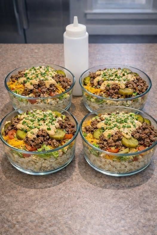 Big Mac Cheeseburger Protein Bowl