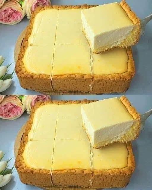 Baked Square Custard Tart