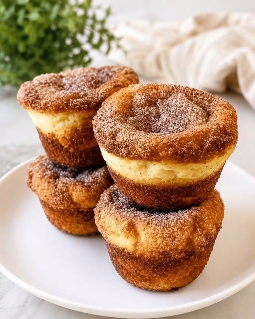 Homemade Cinnamon Sugar Donut Muffins