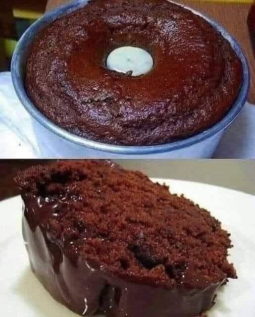Moist Chocolate Cake with Rich Chocolate Glaze