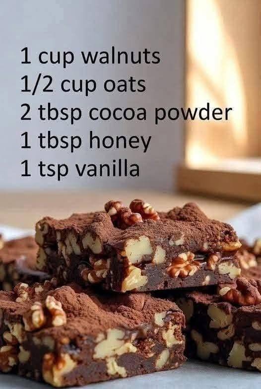 No-bake walnut chocolate bites