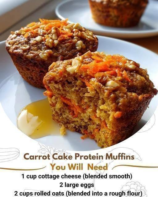 Carrot cake protein muffins
