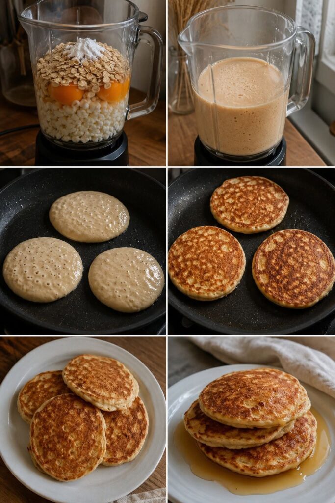 Oatmeal Cottage Cheese Pancakes