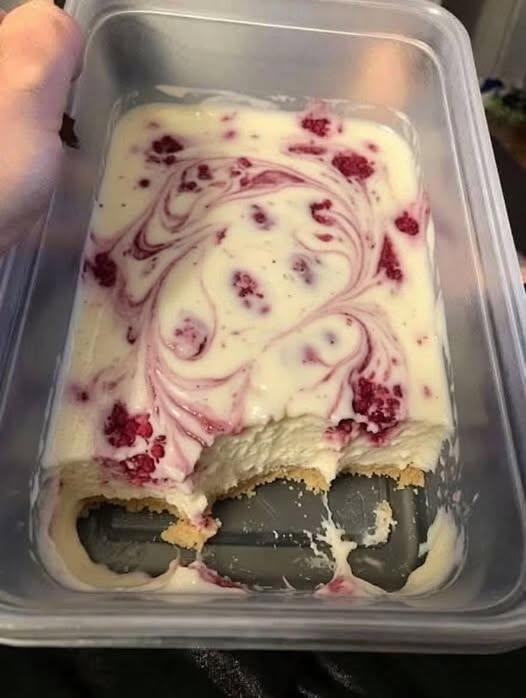 homemade raspberry swirl cheesecake