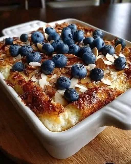 Blueberry Almond Breakfast Casserole