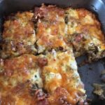 freshly baked bacon cheeseburger casserole