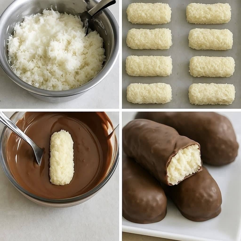 Homemade Chocolate-Covered Coconut Bars