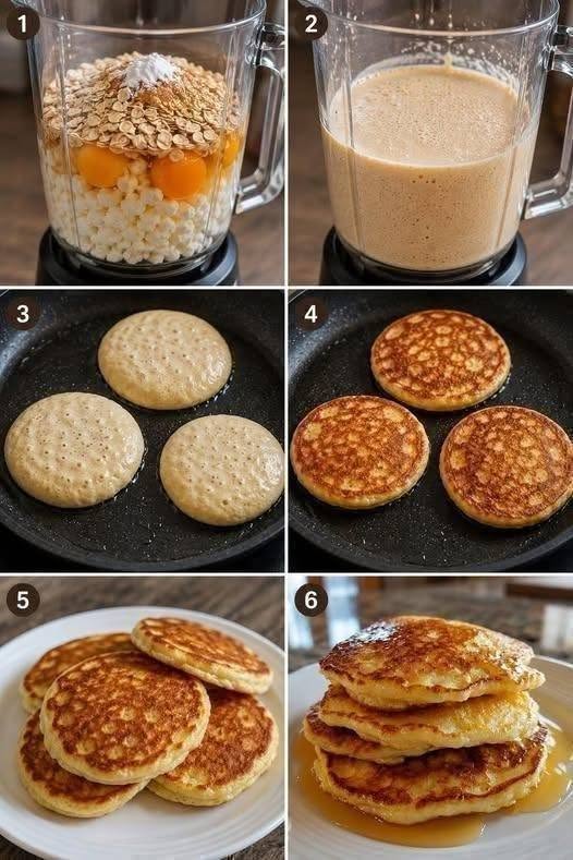 Oatmeal Cottage Cheese Pancakes