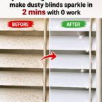 My nana taught me this hack to make dusty blinds sparkle in 2 mins with 0 work. Here’s how it works