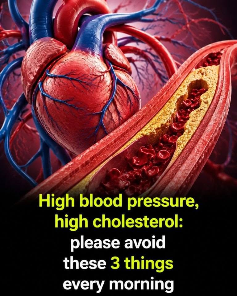High blo:od pressure, high cholesterol: please avoid these 3 things every morning
