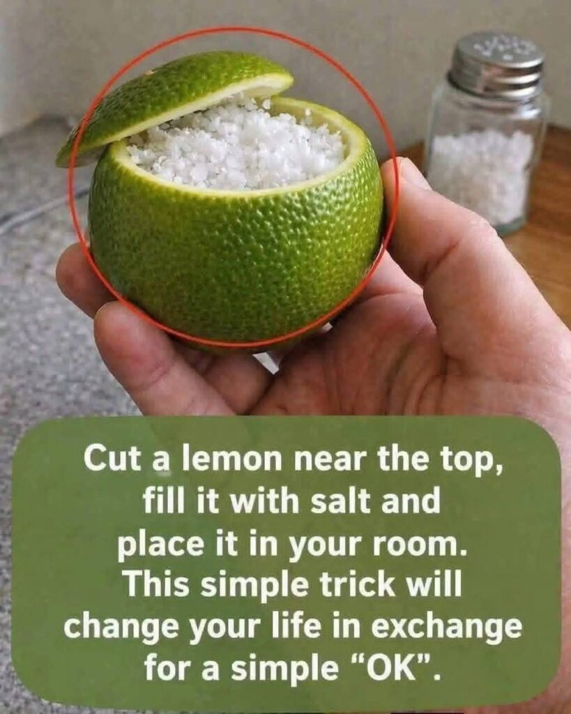 Cut a lemon in 4 put salt and place it in your room, THIS trick will change your life.