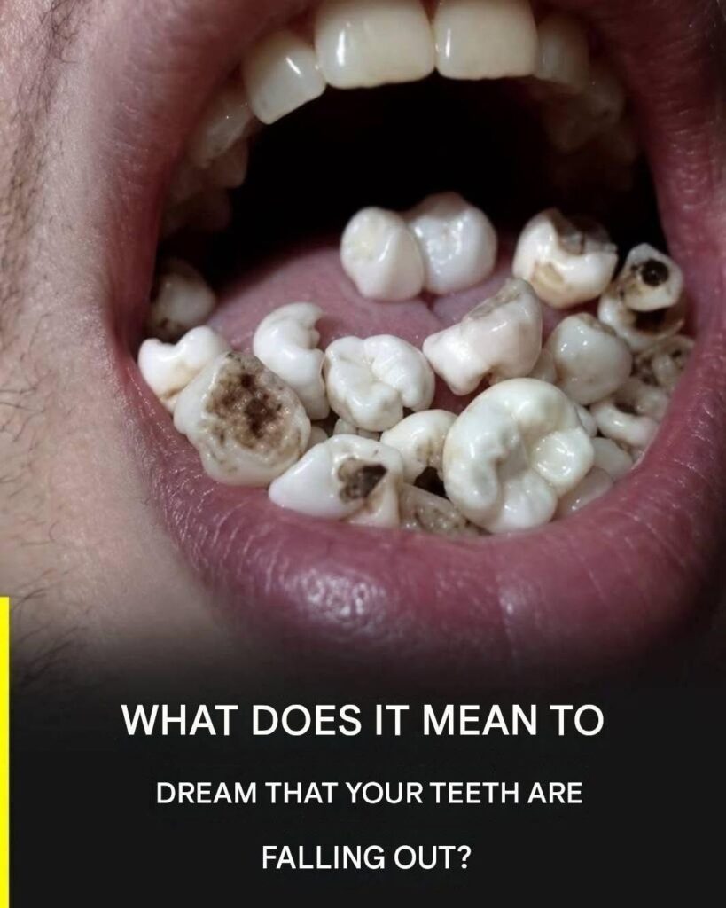 Dreaming about teeth falling out can reflect