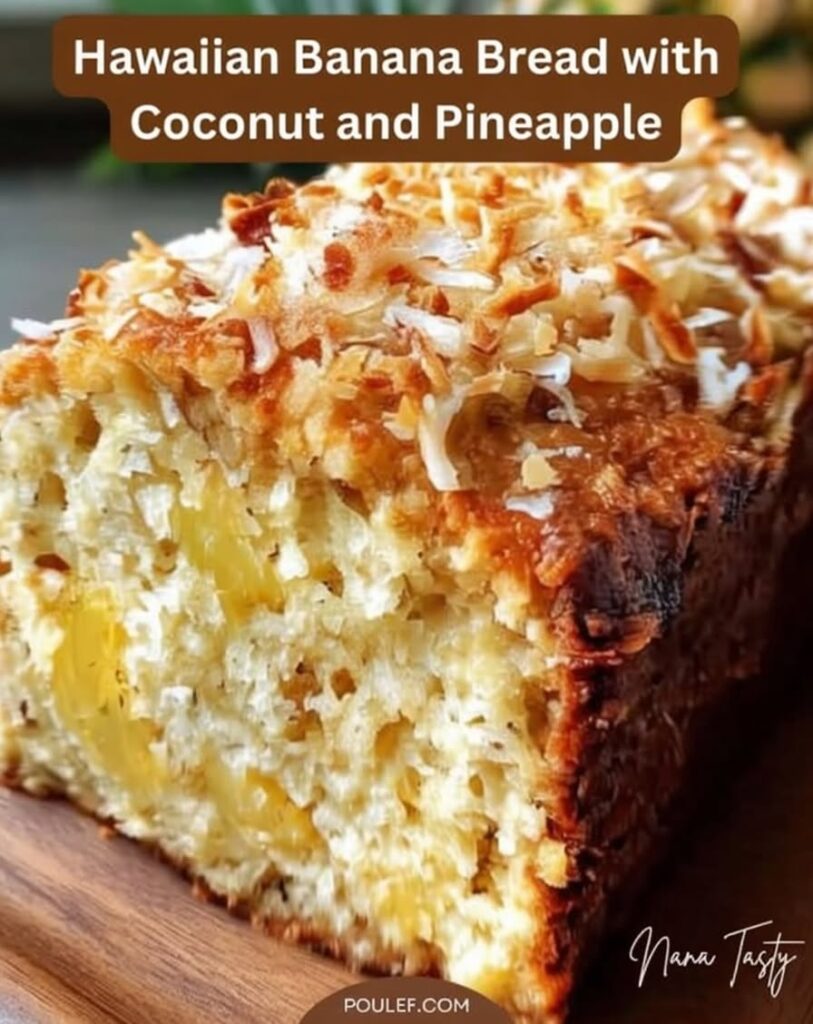 Hawaiian Banana Bread with Coconut and Pineapple