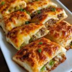 Cheesy Beef Puff Pastry Pockets