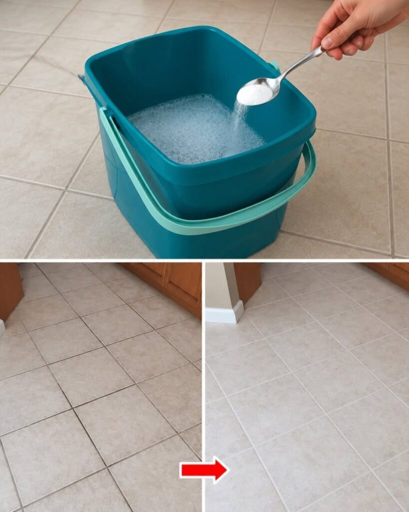 The quick trick for removing dirt between grout lines with one swipe. Quickly removes black and grime