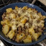 Cheesy Beef and Potato Skillet