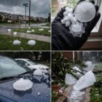 Residents Caught Off Guard as a Powerful Hailstorm Sweeps Through Town
