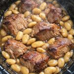 Slow Cooker Garlic Butter Steak Bites with Potatoes