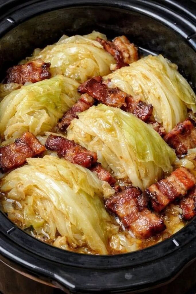 Slow cooker Cabbage and Bacon