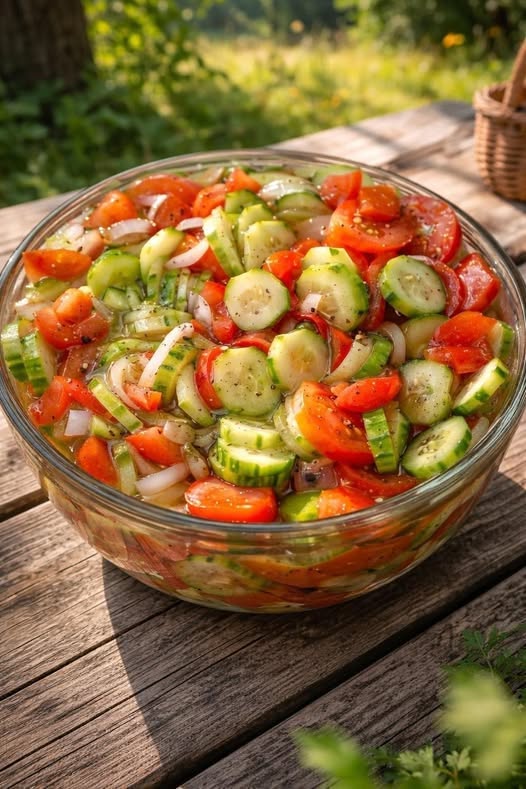 Marinated Cucumber and Tomato Salad