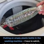 Putting an empty plastic bottle in the washing machine – I have to admit, whoever came up with this trick has an incredibly high IQ.