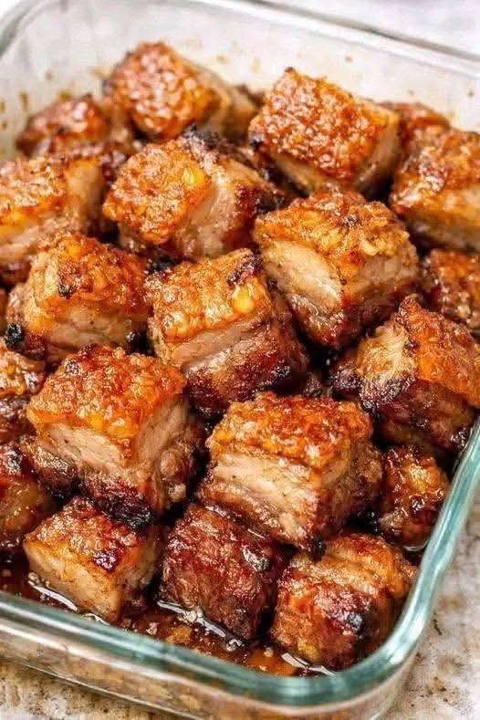 Crispy pork belly bites