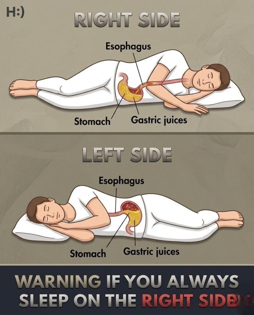 Note that if you always sleep on your right side, you should have
