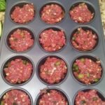 Mini meatball recipe with ground meat and vegetables