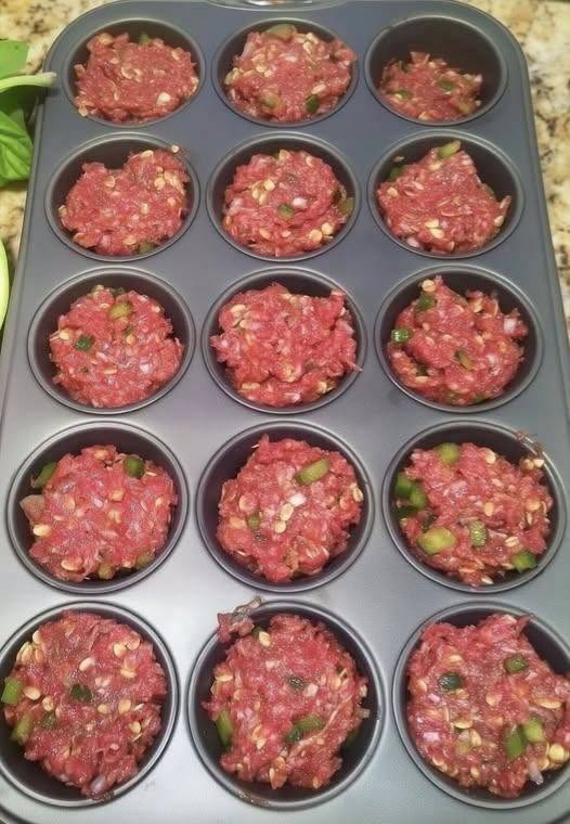 Mini meatball recipe with ground meat and vegetables