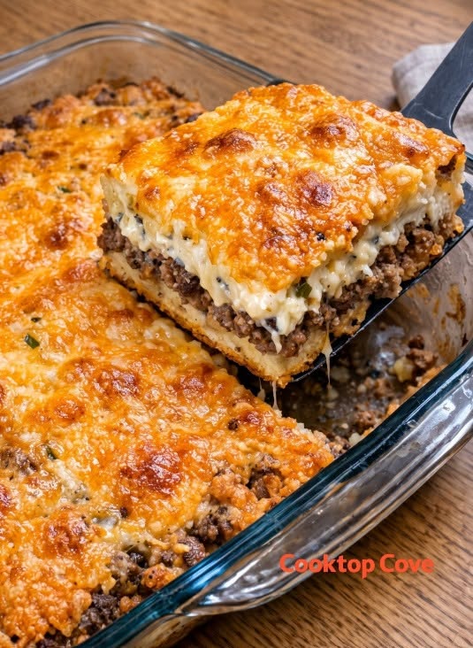 Cheesy Ground Beef & Potato Casserole