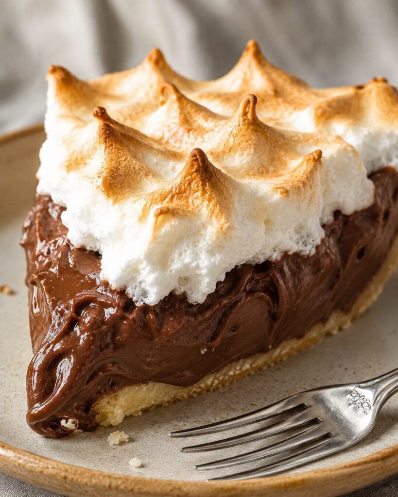 classic chocolate meringue pie