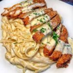 Crispy Chicken Cutlet Alfredo