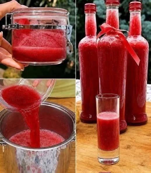 fresh homemade watermelon juice