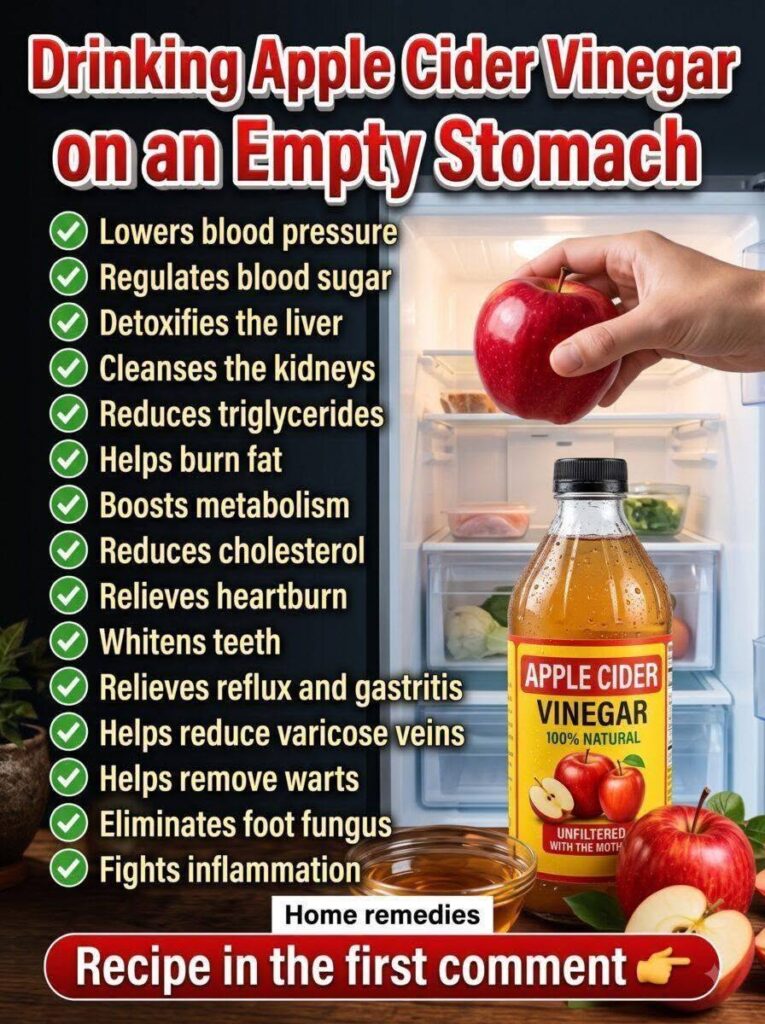 Apple cider vinegar on an empty stomach