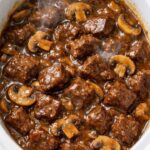 Slow Cooker Beef Tips and Mushrooms