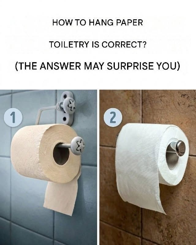 How to properly hang toilet paper? (The answer may surprise you)
