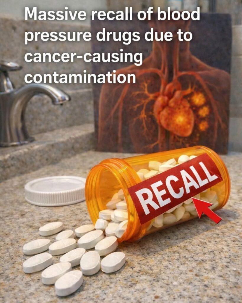 Massive recall of blood pressure drugs due to can-causing contamination